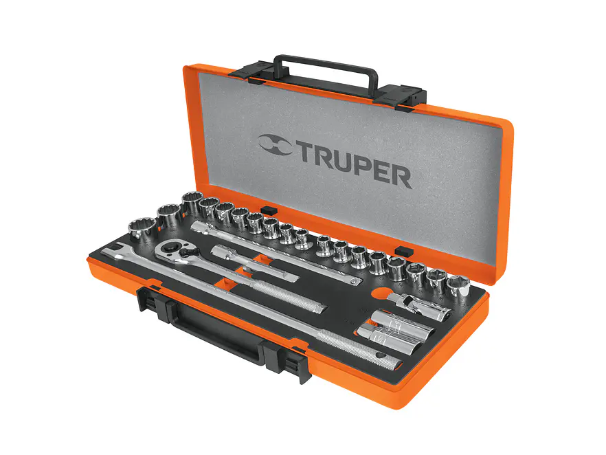 Juego de copas milimétrico Truper 13938, mando 1/2