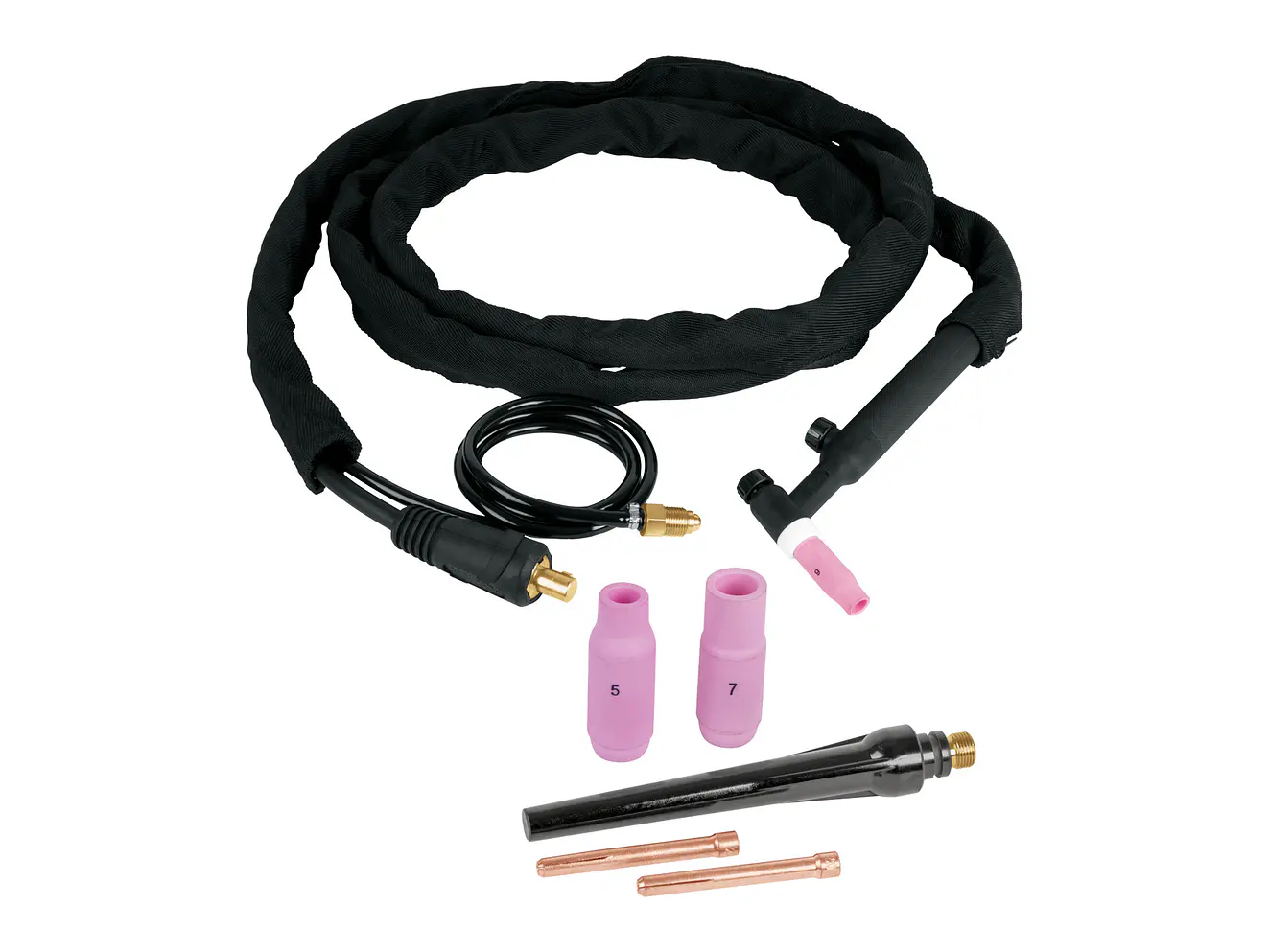 Juego antorcha y accesorios soldadoras proceso TIG , 8 pzas
