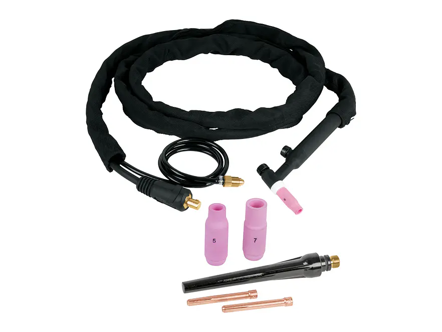 Juego antorcha y accesorios soldadoras proceso TIG , 8 pzas