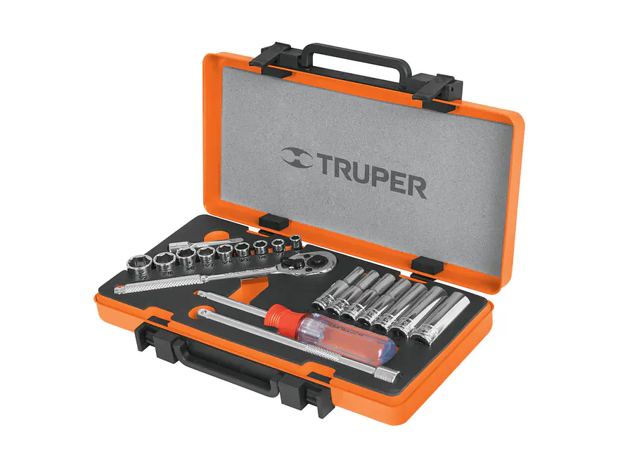 Juego de copas milimétrico Truper 13891, 1/4