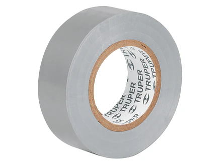 Cinta de aislar # 22 Truper 13516, 9 m, gris  - Foto 1 | aztools.co