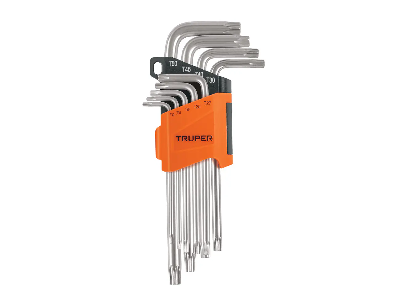 Juego de 9 llaves torx largas Truper 13647, organizador abatible  - Foto 1 | aztools.co