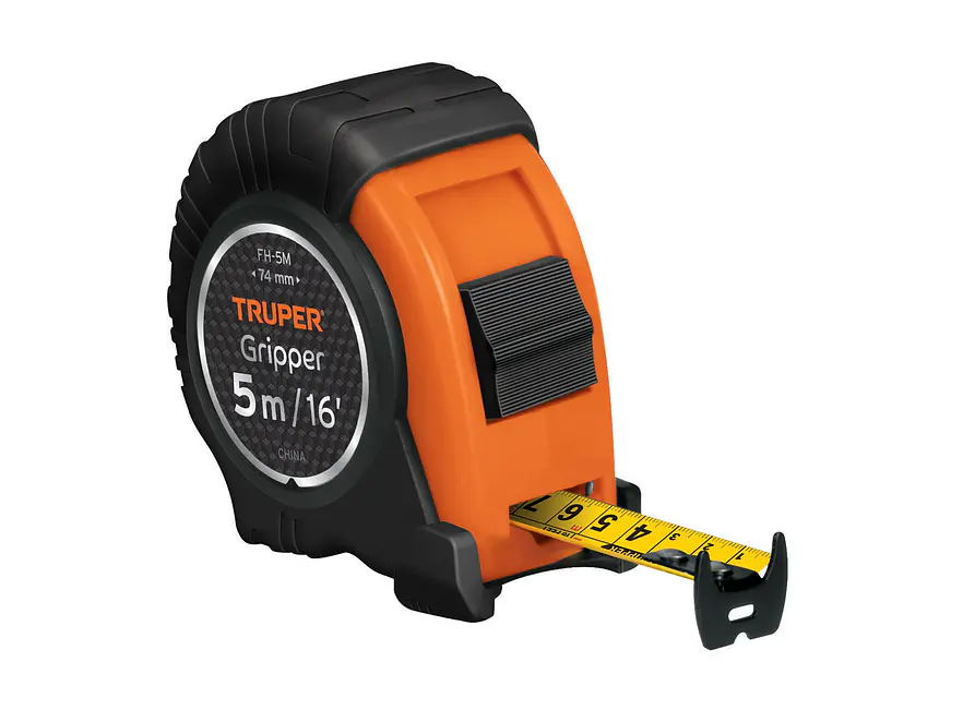 Flexómetro Gripper, resiste impactos, 5 m, cinta 3/4