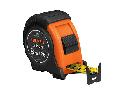 Flexómetro Gripper, resiste impactos, 8 m, cinta 1