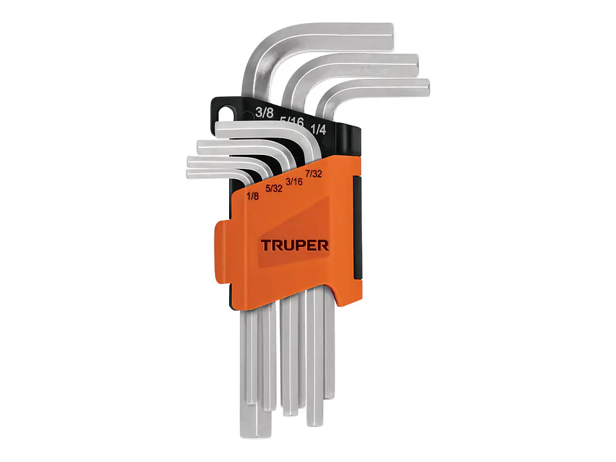 Juego de 7 llaves bristol en pulgadas con organizador Truper 15533 - Foto 1 | aztools.co