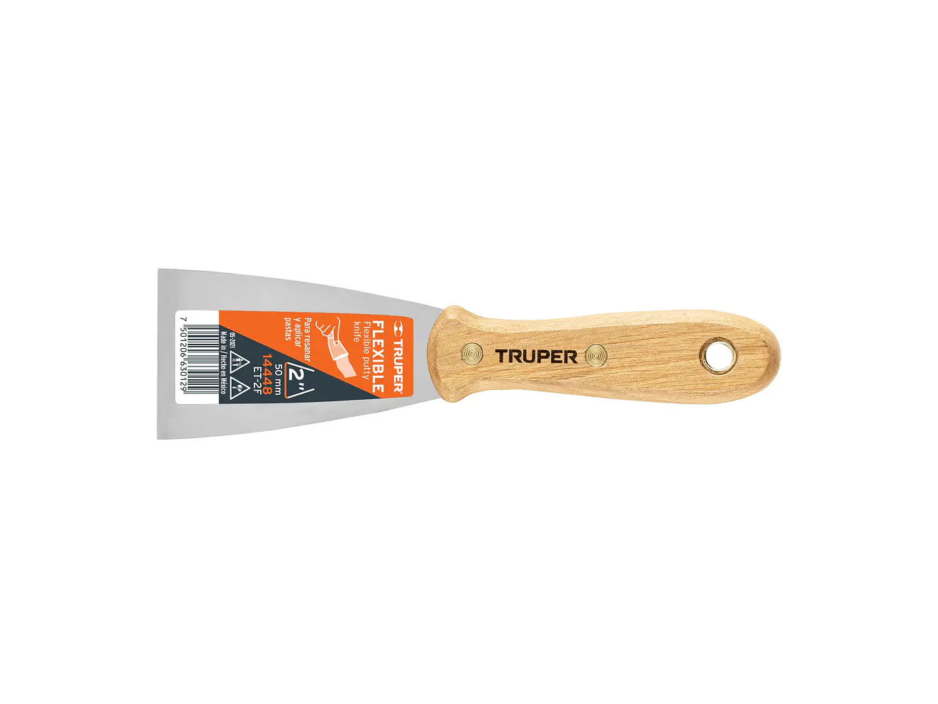 Espátula flexible, mango de madera, 2' TRUPER 14448 - Envío a todo Colombia | aztools.co