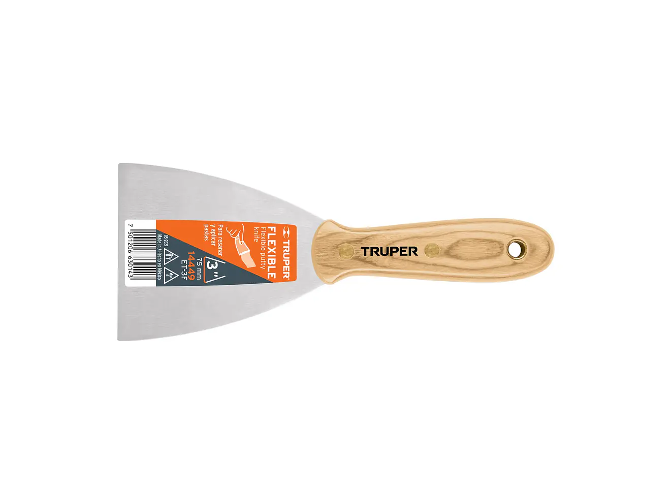 Espátula flexible, mango de madera, 3' TRUPER 14449 - Envío a todo Colombia | aztools.co