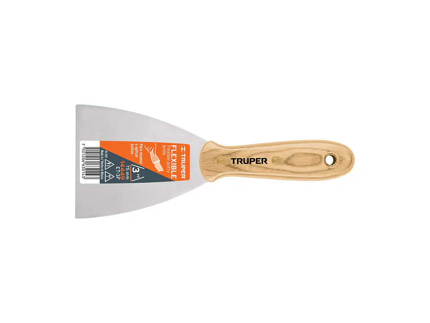 Espátula flexible, mango de madera, 3' TRUPER 14449 - Envío a todo Colombia | aztools.co