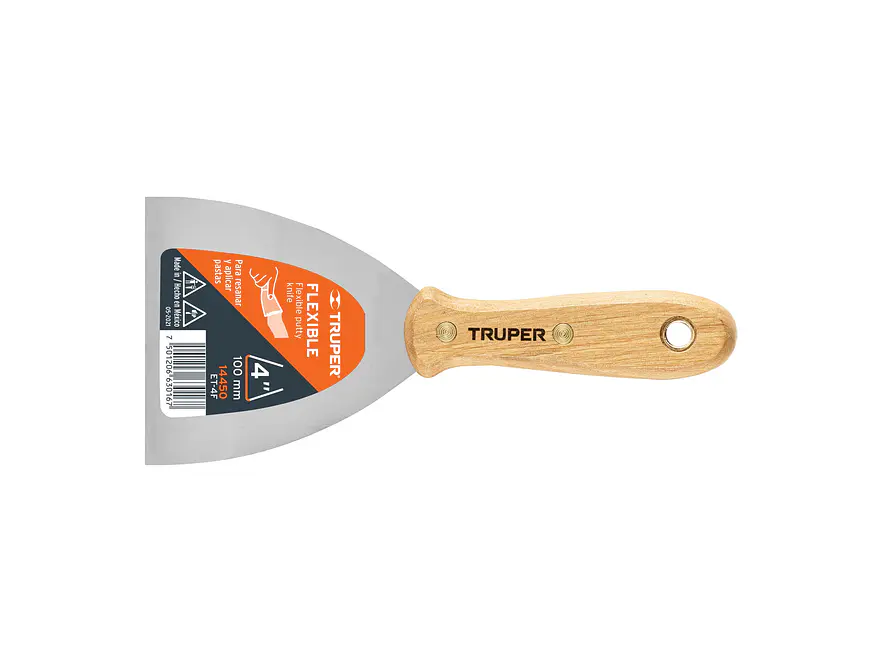 Espátula flexible, mango de madera, 4' TRUPER 14450 - Envío a todo Colombia | aztools.co