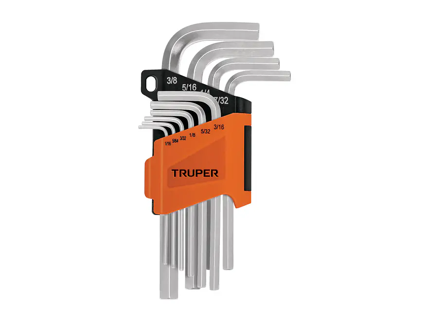 Juego de 10 llaves bristol en pulgadas con organizador Truper 15539 - Foto 1 | aztools.co