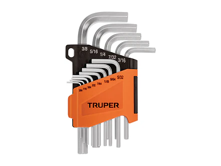 Juego de 13 llaves bristol en pulgadas con organizador Truper 15545 - Foto 1 | aztools.co