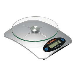 Báscula digital base de vidrio para cocina, capacidad 5kg TRUPER 15160