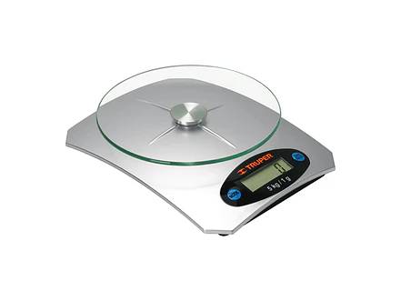 Báscula digital base de vidrio para cocina Truper 15160, capacidad 5kg  - Foto 1 | aztools.co