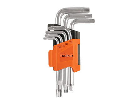 Juego de 7 llaves torx Truper 15552, organizador abatible  - Foto 1 | aztools.co