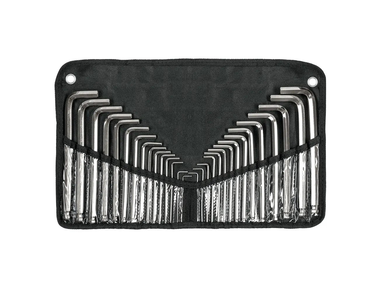 Juego de 30 llaves bristol o allen en pulgadas y métricas con estuche Truper 15562 - Foto 1 | aztools.co
