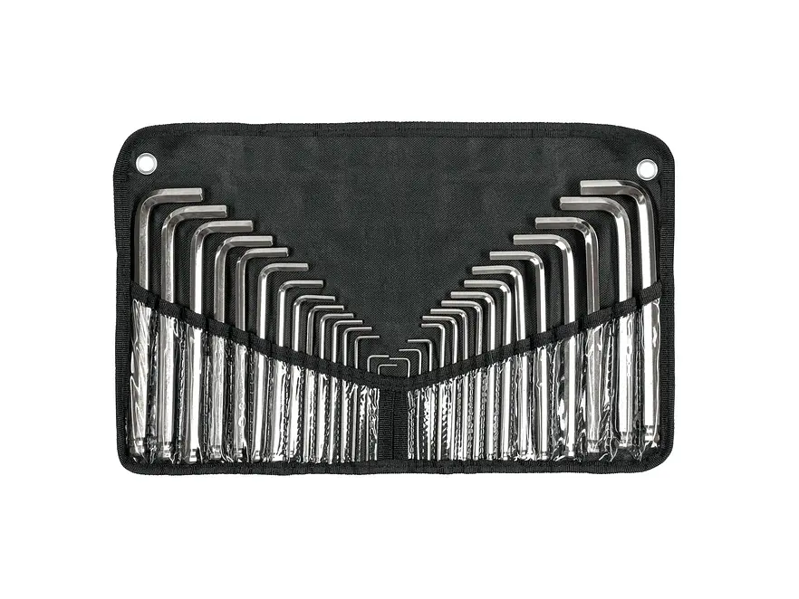 Juego de 30 llaves bristol o allen en pulgadas y métricas con estuche Truper 15562 - Foto 1 | aztools.co