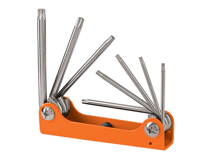 Juego de 8 llaves torx tipo navaja, cuerpo de lámina Truper 15569 - Foto 1 | aztools.co