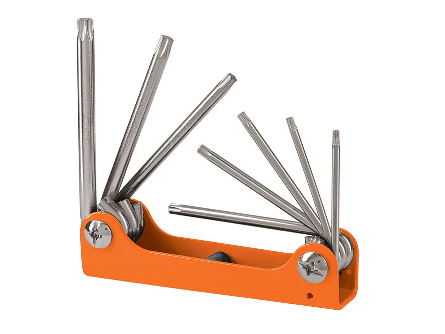 Juego de 8 llaves torx tipo navaja, cuerpo de lámina Truper 15569 - Foto 1 | aztools.co