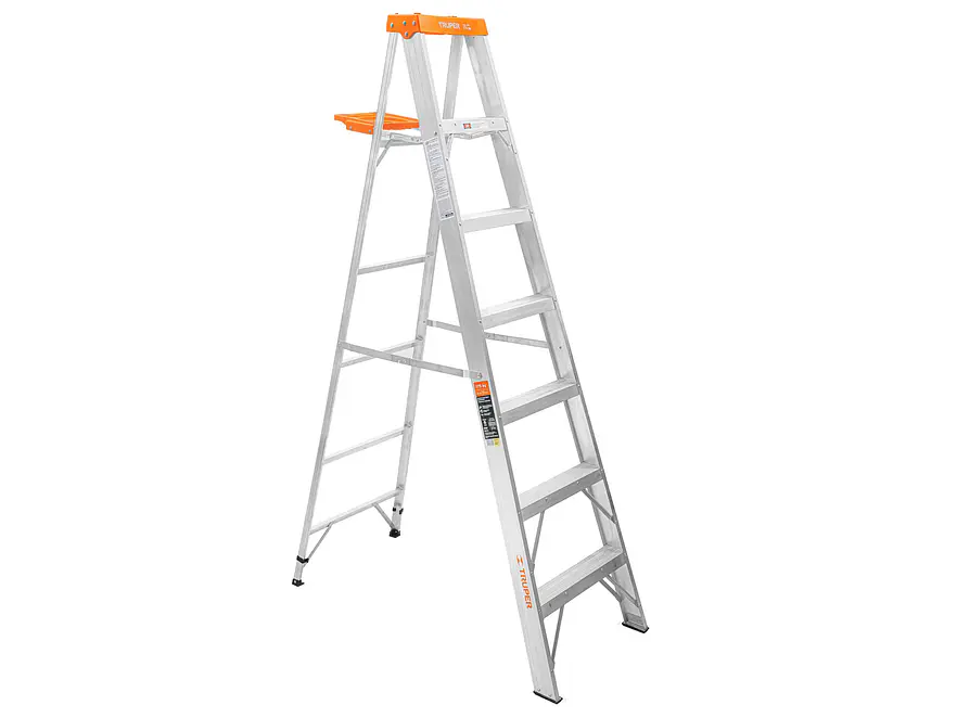 Escalera tipo tijera Truper 16744 Tipo2 con 6 escalones, con bandeja  - Envío a todo Colombia | aztools.co