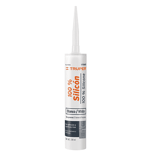 Sellador blanco, 100% de silicón, 280 ml TRUPER 17560