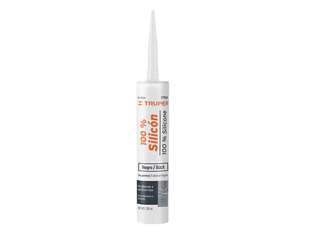 Sellador negro, 100% de silicón, 280 ml Truper 17561 - Foto 1 | aztools.co