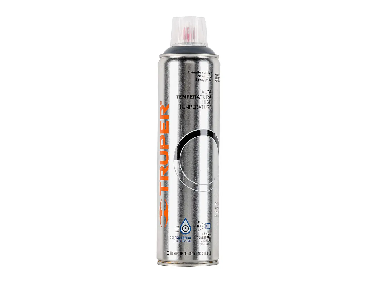Pintura en aerosol de alta temperatura aluminio, 400 ml TRUPER 18071 - Envío a todo Colombia | aztools.co
