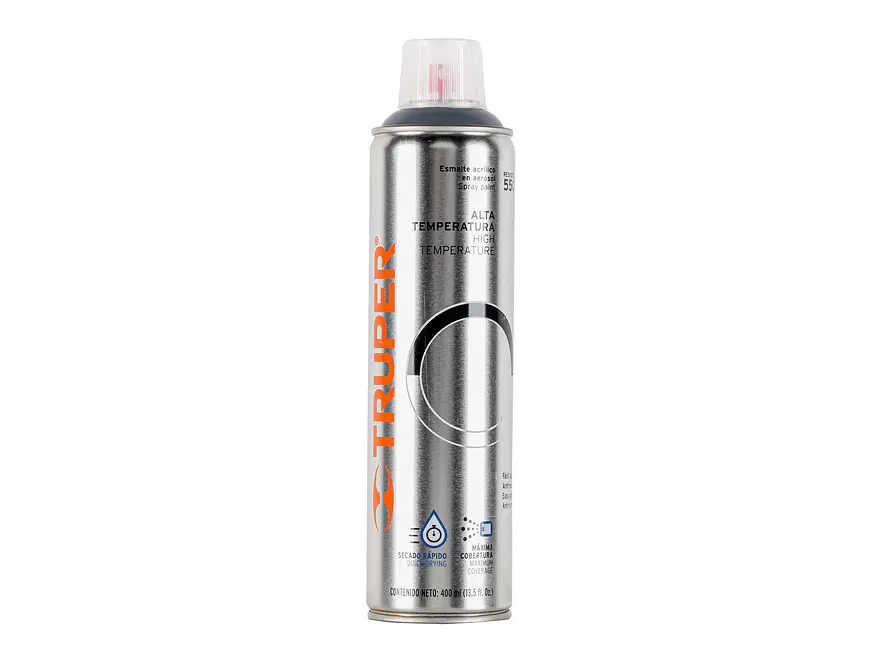 Pintura en aerosol de alta temperatura aluminio, 400 ml TRUPER 18071 - Envío a todo Colombia | aztools.co