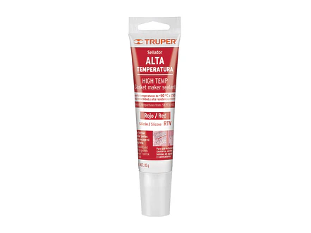 Sellador de silicona para altas temperaturas, rojo, 85 gr Truper 17566 - Envío a todo Colombia | aztools.co