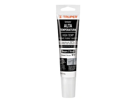 Sellador de silicona para altas temperaturas, negro, 85 gr Truper 17567 - Envío a todo Colombia | aztools.co