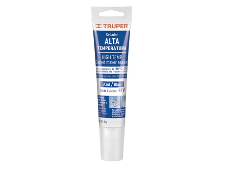 Sellador de silicona para altas temperaturas, azul, 85 gr Truper 17568 - Envío a todo Colombia | aztools.co