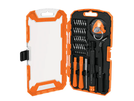 Juego de herramientas para reparación de celulares 32 piezas Truper 17762 - Foto 1 | aztools.co