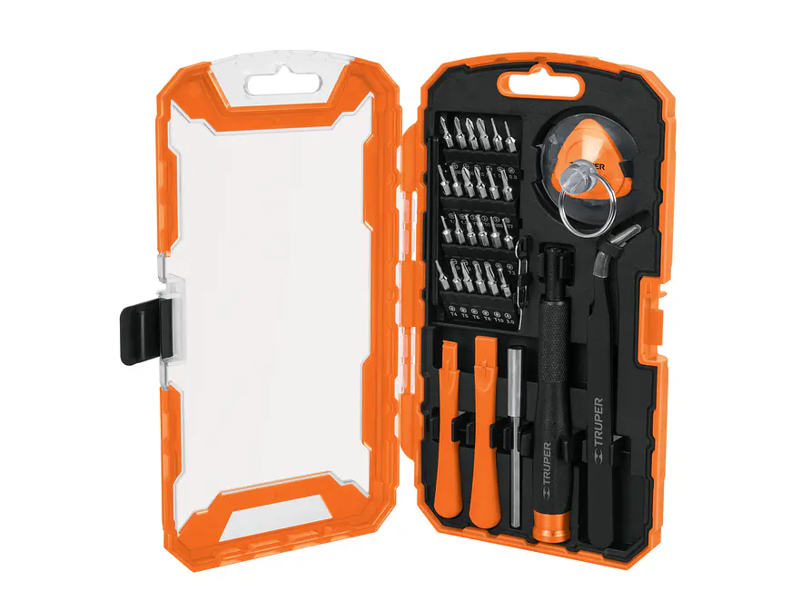 Juego de herramientas para reparación de celulares 32 piezas Truper 17762 - Foto 1 | aztools.co