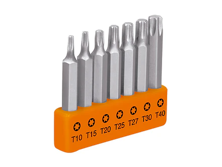 Juego de 7 puntas torx combinadas largo 2