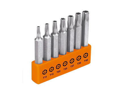 Juego de 7 puntas torx combinadas con seguro largo 2