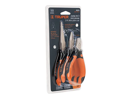 Juego de alicates Truper 18215, miniatura mango comfort grip 3 piezas  - Envío a todo Colombia | aztools.co