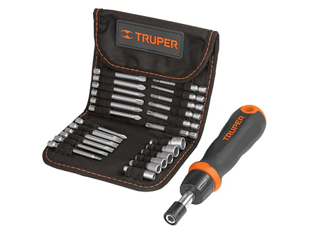 Destornillador tipo ratchet con 18 puntas y 6 copas Truper 18219 - Foto 1 | aztools.co