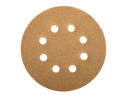 5 Discos de lija 5' roto-orbital grano 120, 8 perforaciones