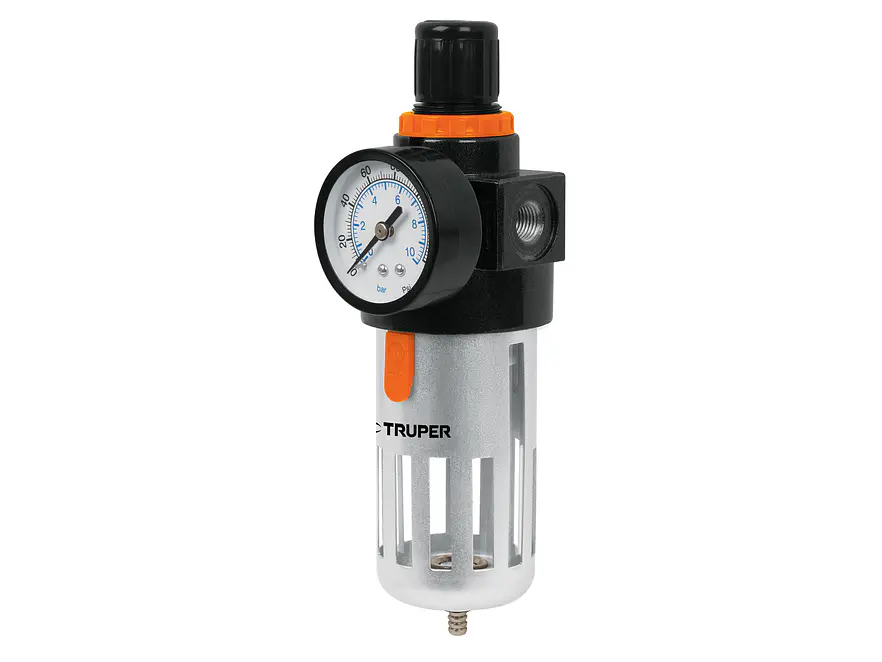 Filtro y regulador de aire 1/4 npt Truper 18238 - Foto 1 | aztools.co