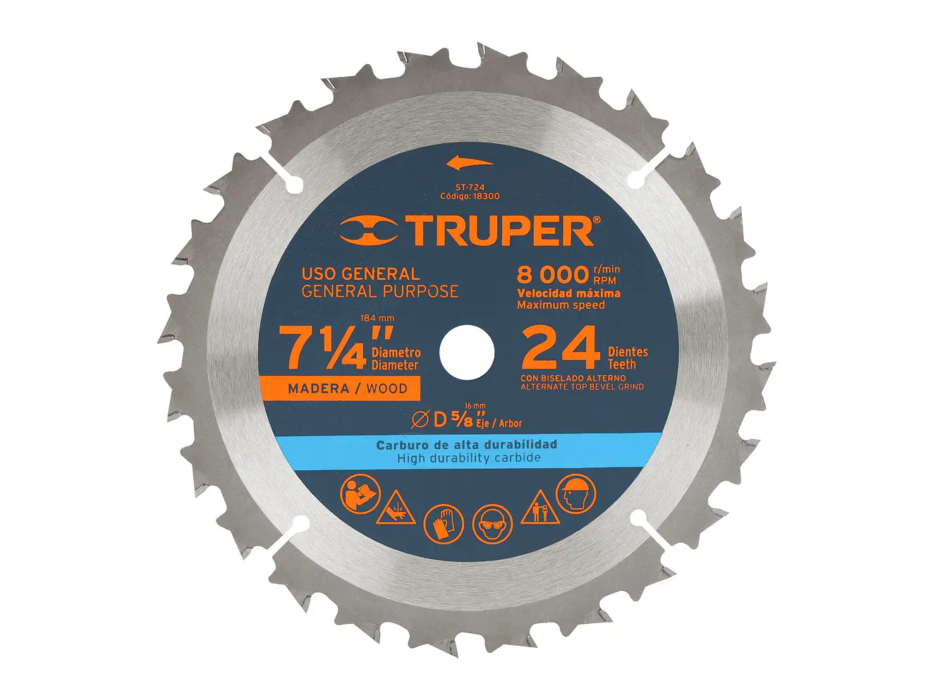 Disco sierra para madera 7-1/4