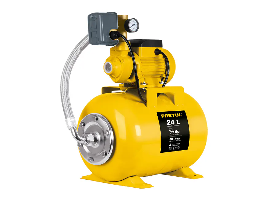 Bomba hidroneumática  Pretul 20183 1/2 HP, 24 L - Foto 1 | aztools.co