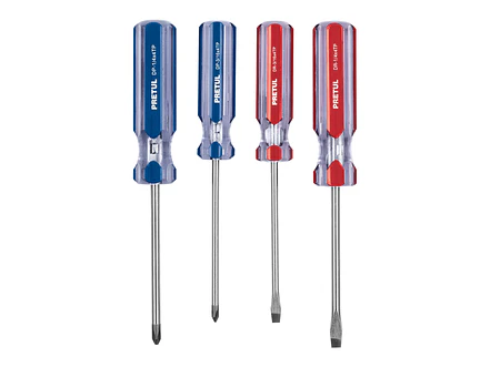 Juego de destornilladores, 4 piezas, mango PVC, Pretul 20212 - Foto 1 | aztools.co