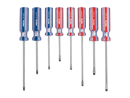 Juego de destornilladores, 8 piezas, mango PVC, Pretul 20213 - Foto 1 | aztools.co