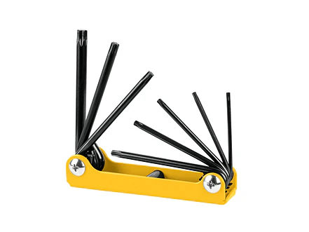 Juego de 8 llaves torx tipo navaja, cuerpo de lámina, Pretul 21395 - Foto 1 | aztools.co
