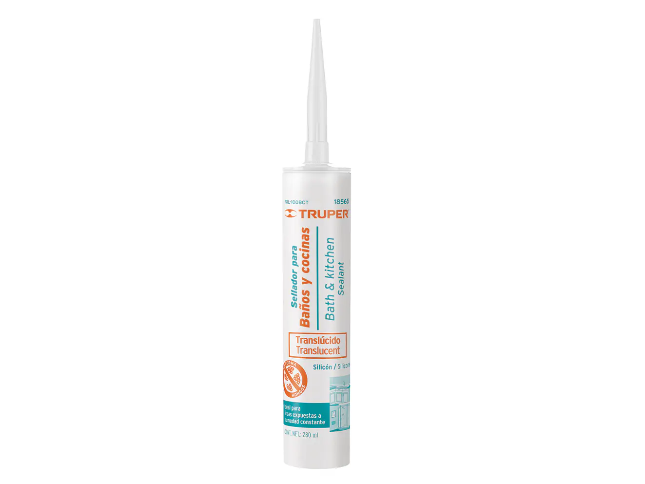 Sellador transparente para baño y cocina, 280 ml Truper 18565 - Foto 1 | aztools.co