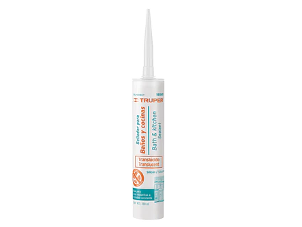 Sellador transparente para baño y cocina, 280 ml Truper 18565 - Foto 1 | aztools.co