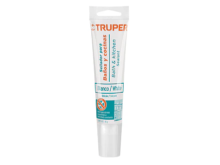 Sellador blanco para baño y cocina, 85 gr Truper 18568 - Envío a todo Colombia | aztools.co