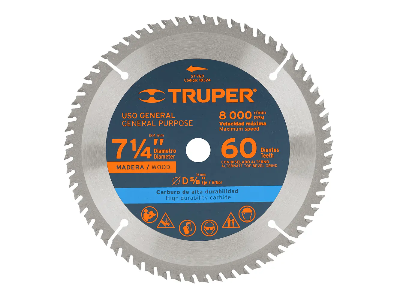 Disco sierra para madera 7- 1/4