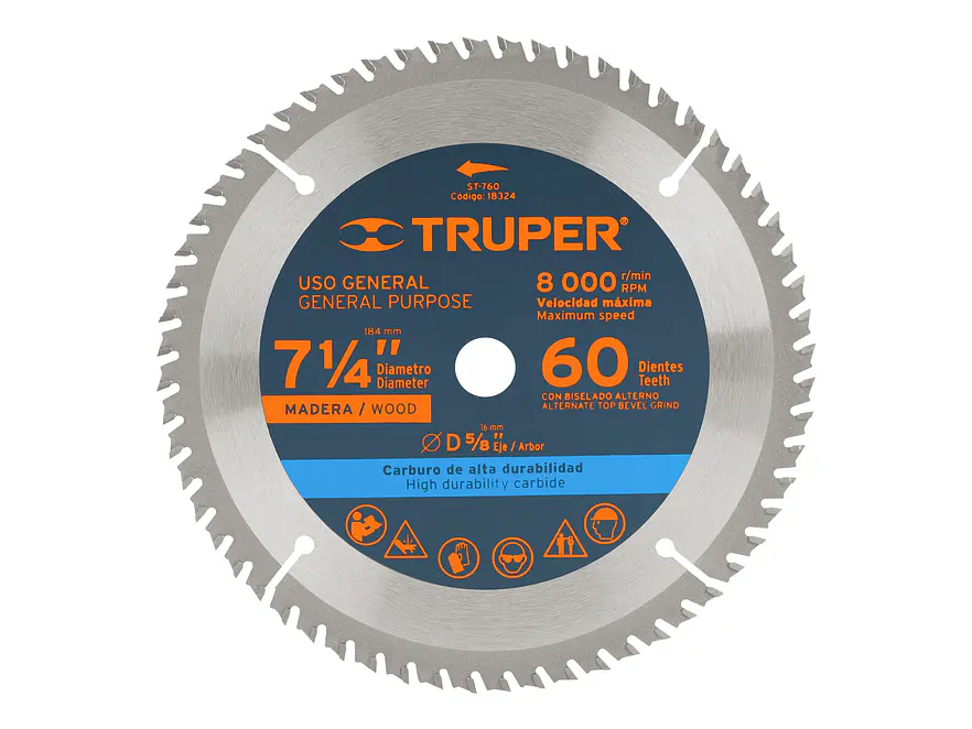 Disco sierra para madera 7- 1/4