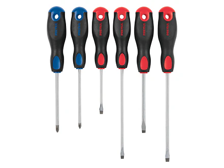 Juego de destornilladores, 6 piezas, mango Comfort Grip, Pretul 20220 - Foto 1 | aztools.co