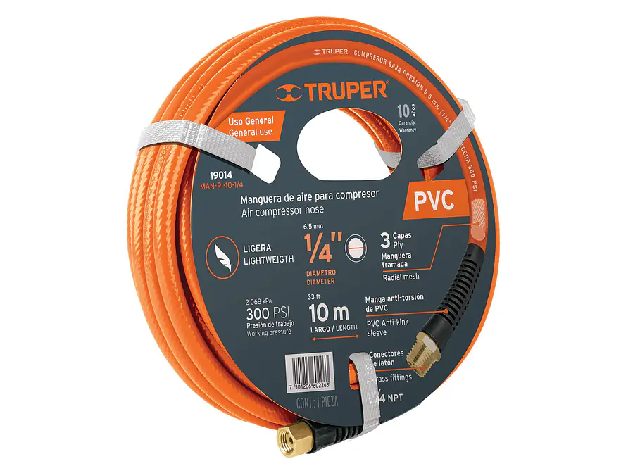 Manguera de PVC para compresor, 1/4